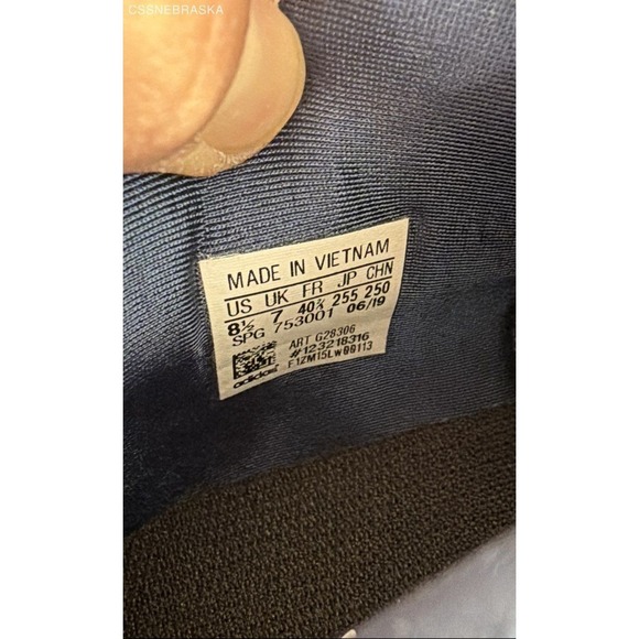 Adidas Navy White con V Bounce Metal Baseball Cleats VanguardVend - Size 8.5 - Picture 10 of 12